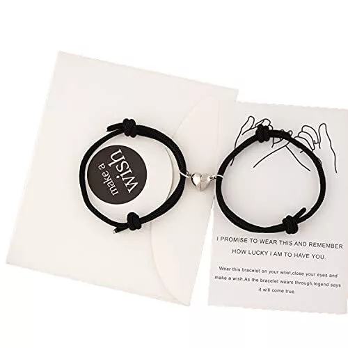 VELESAY 1 Paire Bracelet Connecté Couple Aimanté Bracelet Couple Amoureux  pour 2 Elastique Distance Perles Bracelet Couple Magnetique Bracelet pour  Homme Femme : : Mode