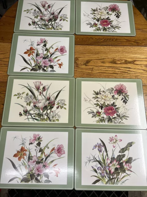 Pimpernel placemats Oriental Floral Made In England Vintage - 7 Pieces