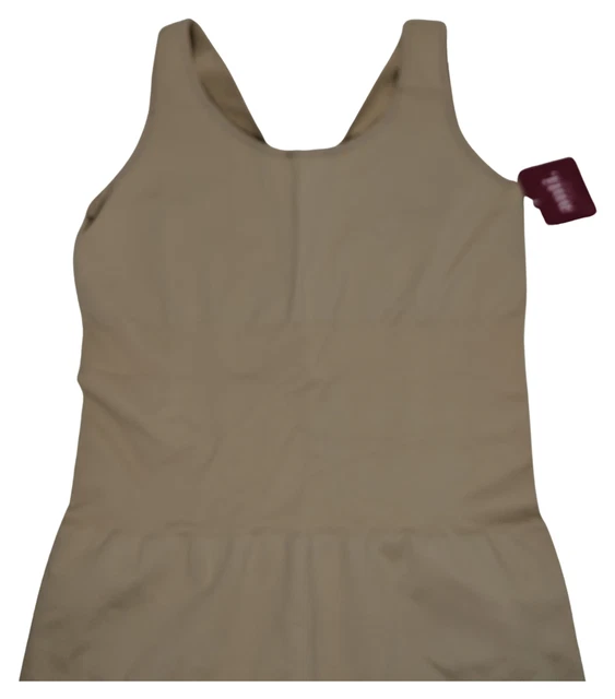 Anti x Proof Women's Shaper Sz XL Scoop Neck Reversible Tank Beige A517797
