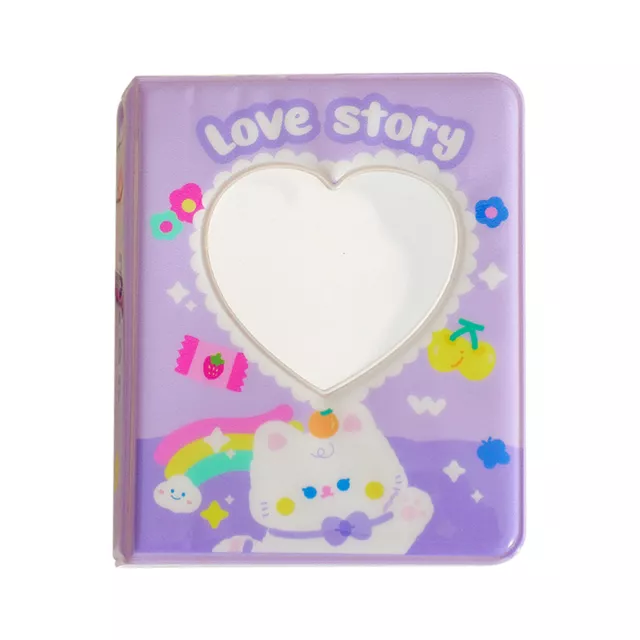 3 Inch Card Collect Book Stain  Mini Cute Cartoon Photocard Hold Purple