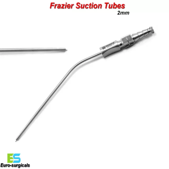 Frazier Suction Surgical Tube (2mm) Aspirator Dental ENT Diagnostic Instruments