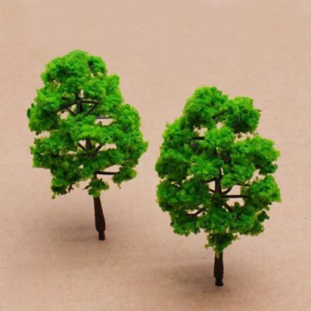 10 Plastic Model Trees For Train Railroad Diorama Wargame Park Scenery Miniature 2