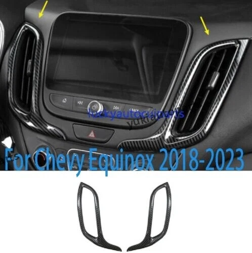 For Chevy Equinox 2018-2023 Carbon Fiber Center Console AC Air Outlet Vent Trim
