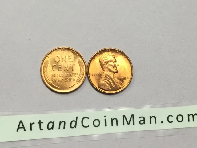 1952 D Bu Uncirculated Lincoln Wheat Penny Cent