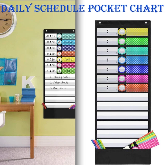DAILY SCHEDULE POCKET Charts Teaching Scheduling Pocket Chart Classroom