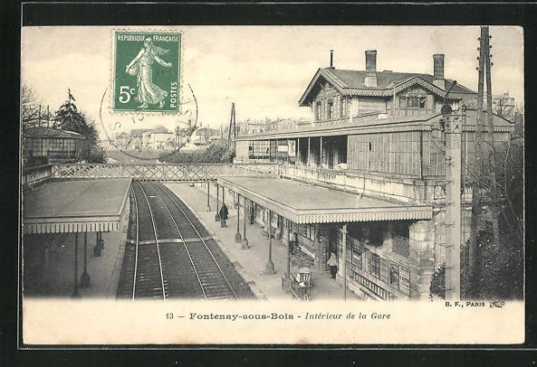 CPA Fontenay-sous-Bois, Interieur de la Gare 1908