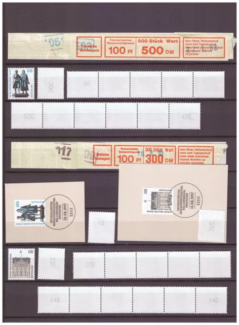 K1c   Bund Sehenswürdigkeiten SWK    MiNr. 1934-38 RollenMarken, gest./postfr.