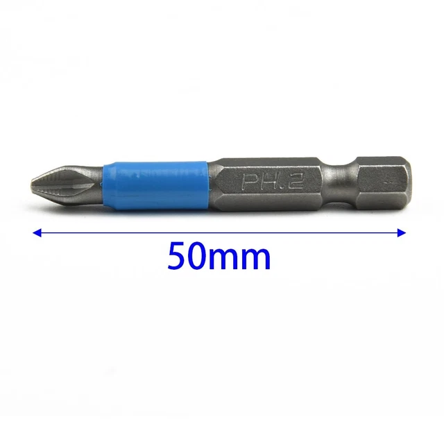 Set 9 Embouts Tournevis Magnétiques PH2 - Taille 25 à 150mm, Acier S2 - Pour Perceuse, Visseuse, Travaux Intensifs