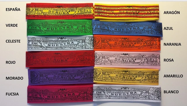 1 CINTA DEL PILAR - ZARAGOZA - COLORES A ELEGIR. !! Envió Certificado GRATIS !!