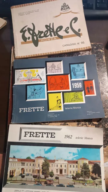 Bellissimo tris di cataloghi E. Frette telerie Monza 1939, 1959, 1962 perfetti