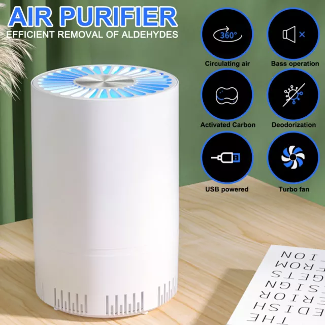 Air Purifier with HEPA & Active Carbon Filter Home Air Cleaner Noise Reduction 3