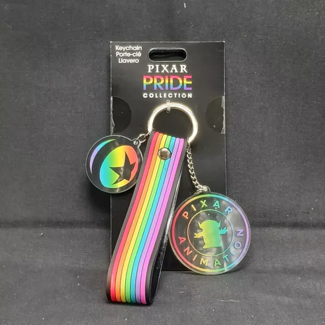 Disney Parks Pixar Pride Collection Toy Story Alien & Luxo Ball Rainbow Strap