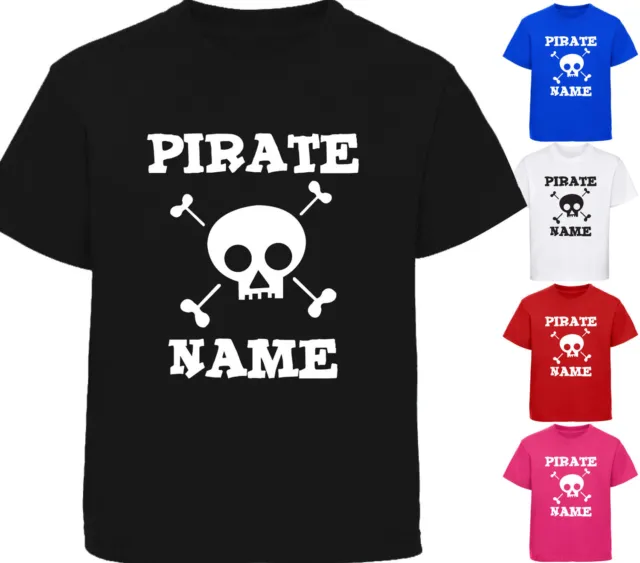 T-shirt personalizzata teschio pirata bambini ossa incrociate bambini regalo