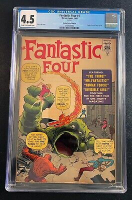 Fantastic Four #1 CGC 4.5 + GRR Golden Record Reprint + 1966 Silver Age Classic!