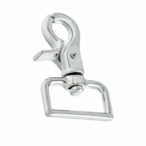 Small Chrome Lobster Claw Trigger Snap Hook with Wide Swivel Eye - Purse &...