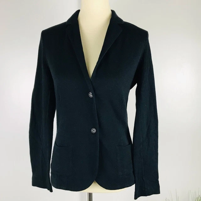 Neiman Marcus Majestic Paris Cashmere Cotton Charcoal Grey Black Blazer Jacket 2