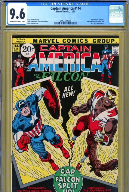 Captain America #144 CGC GRADED 9.6 - new Falcon costume - 1st app. Femme Force