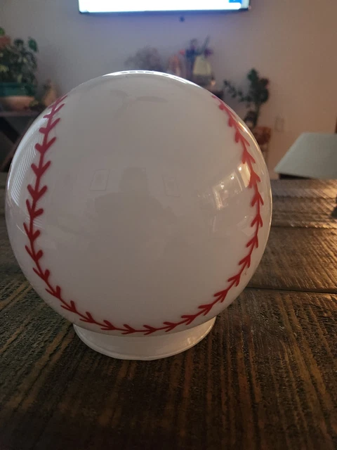 6” Glass Baseball Globe Light Diffuser Lamp Shade Fixture 4” Fitter Opening 6” Glass Baseball Globe Light Diffuser Lamp Shade Fixture 4” Fitter Opening