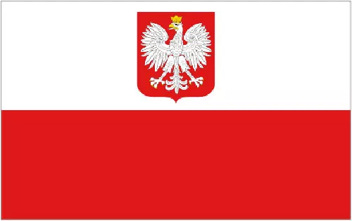 POLAND EAGLE FLAG 5’ x 3’ Polish State Crest Flags Europe