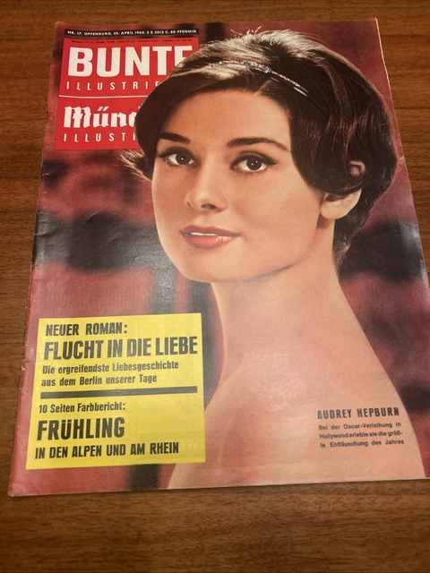 ALTE ZEITSCHRIFT , Audrey Hepburn, 1962, Bunte EUR 7,00 - PicClick DE