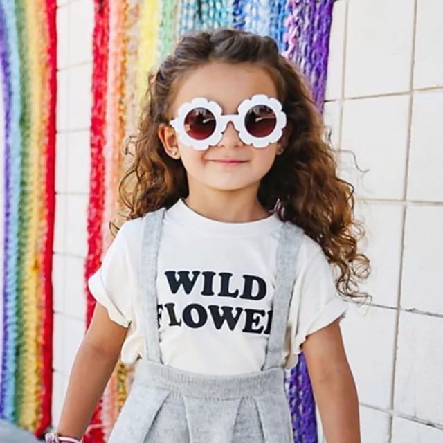 Trend Cool Streetwear Sun Glasses Vintage Flower Shape Children Sunglasses