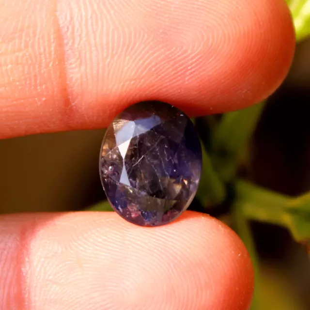 6.9 Cts Natural Iolite Untreated 13mmx10mm Oval Cut Top Quality Loose Gemstone