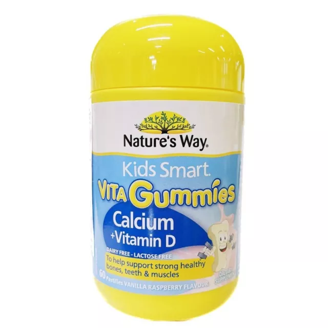 Nature's Way Kids Smart Vita Gummies Calcium + Vitamin D 60pcs Made in Australia