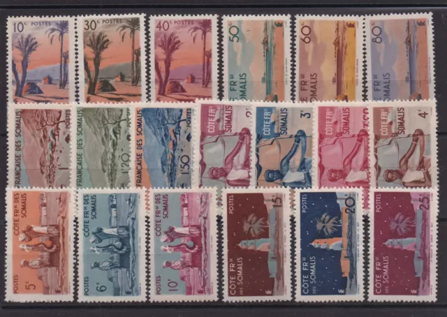 Cote Des Somalis Serie Complete De 19 Timbres Neuf** N°264/282 C: 42,00€