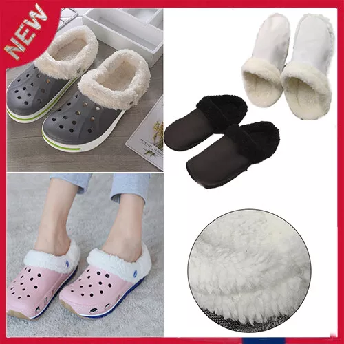 Replacement Crocs Fur Insoles Liners Furry Inserts For Mammoth Crocs Shoes Clogs