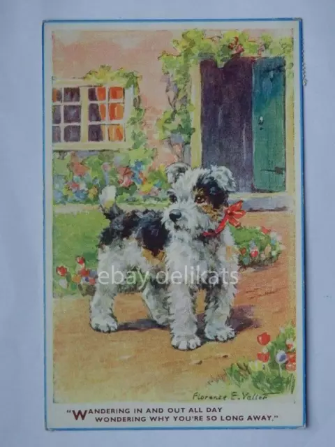 FLORENCE VALTER dog cane Fox Terrier vecchia cartolina 1 old postcard