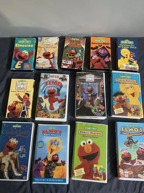 SESAME STREET VHS Tapes Lot Of 13 Loads Of Rare Elmo Tapes $55.00 ...
