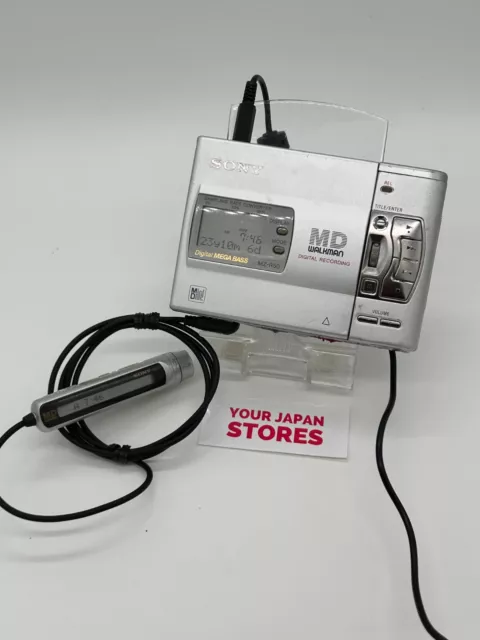 Sony MZ-R50 Minidisc MD Walkman Player Digital Recorder w/Controller & Adapter