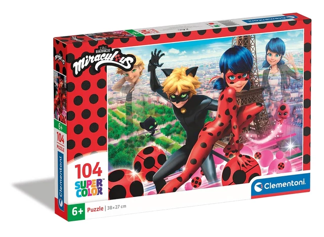 Clementoni Supercolor Puzzle 3x48 Pezzi - Miraculous, Per Bambini 5+ Anni, Dimensioni 26,8x18,3 Cm, Made In Italy