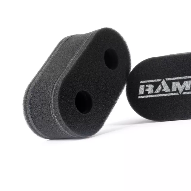 2 x RAMAIR Foam Carb Socke Luftfilter Doppeltrompete Weber DCOE Fitment Jenvey 2