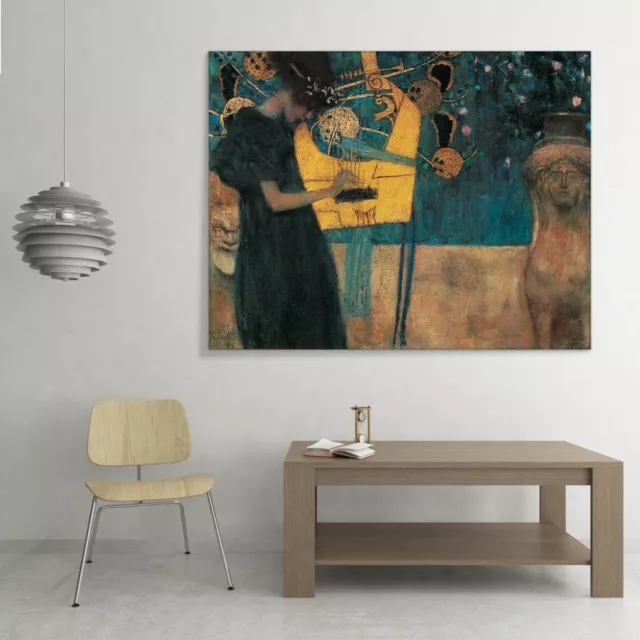 La Musica Klimt Gustav quadro stampa su tela KG39 3