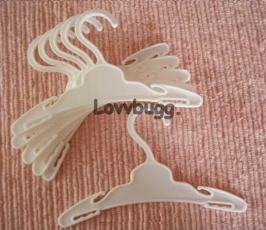 White Hangers 6 for 15 -18" American Girl Doll Clothes LOVVBUGG FREESHIP ADDONS!