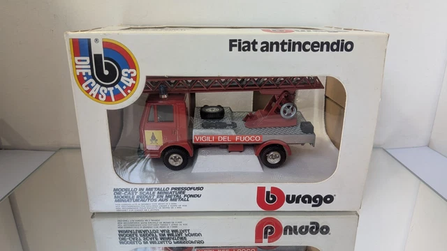 Bburago 1:18 – Fiat 50 NC Antincendio Falck – Modèle Export Danois, Rare