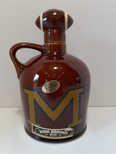 Vintage 1974 MN/Mich. "Little Brown Jug" Whiskey Decanter