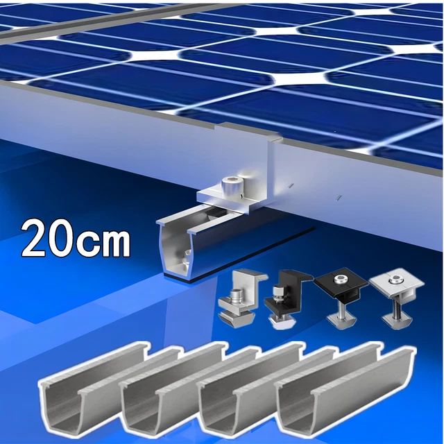 SOLAR MODULE ALUMINIUM Mount Trapezoidal Plate Flat Roof PV Mounting ...