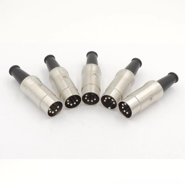 Audio Professionale Connettori MIDI DIN 5 Pin Maschio - 4 Pezzi In Metallo Per Saldatura, Per Mixer Audio, Tastiere E Batterie Elettroniche Saldatura Audio - 11