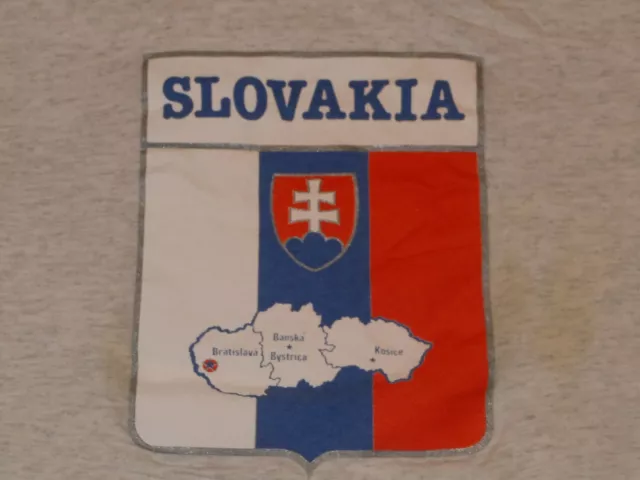 Slovakia Shirt Mens Large Vintage Vtg Gray