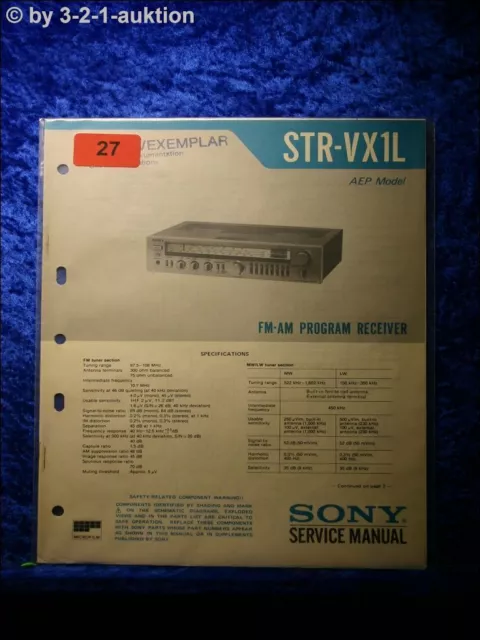 Sony Service Manual STR VX1L Receiver (#0027)