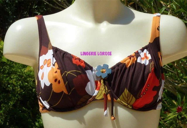 Haut De Bikini Rasurel Classique WATANAE Blanc - Bonnet C Taille 2/85C - Neuf Dégriffé