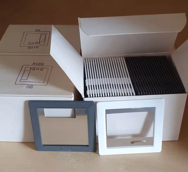 Soportes deslizantes de vidrio enmascarado GEPE 6918 película de 35 mm. LIMPIEZA A GRANEL 4 cajas de 20