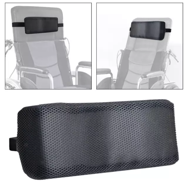 Cómoda silla de ruedas reposacabezas tumbona con funda desmontable para