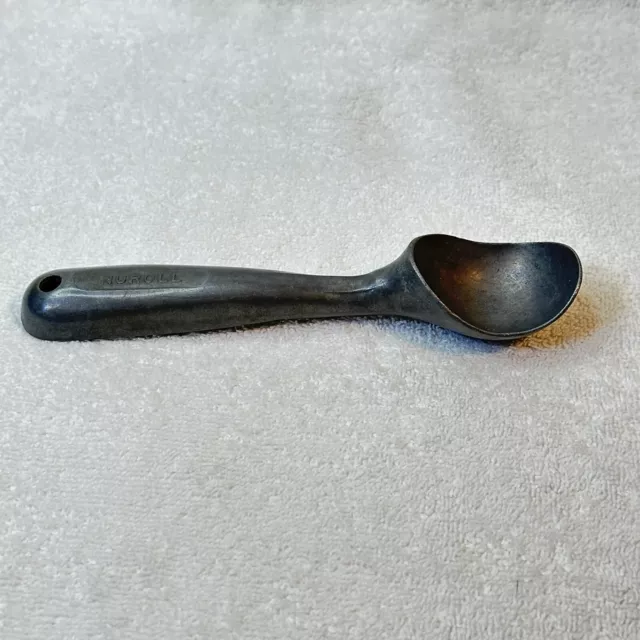 Vintage Nuroll Aluminum Ice Cream Scoop 7.25" Maumee Ohio Kitchen Gadgets Vtg