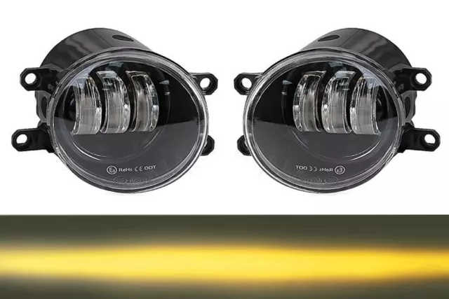 Lexus CT Front Fog Light Set LED Triple Black Ultra Yellow 11-13 Pair