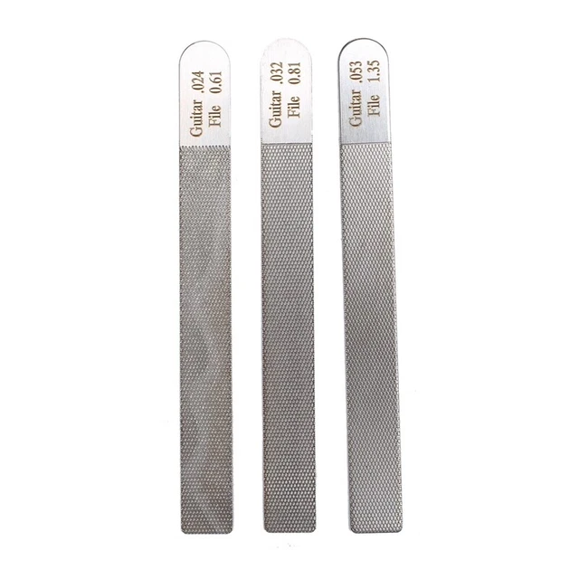 3Pc/Set Guitar Files Fret Crowning Slot Filing Luthier Repair Tool Kit for Y8Z1