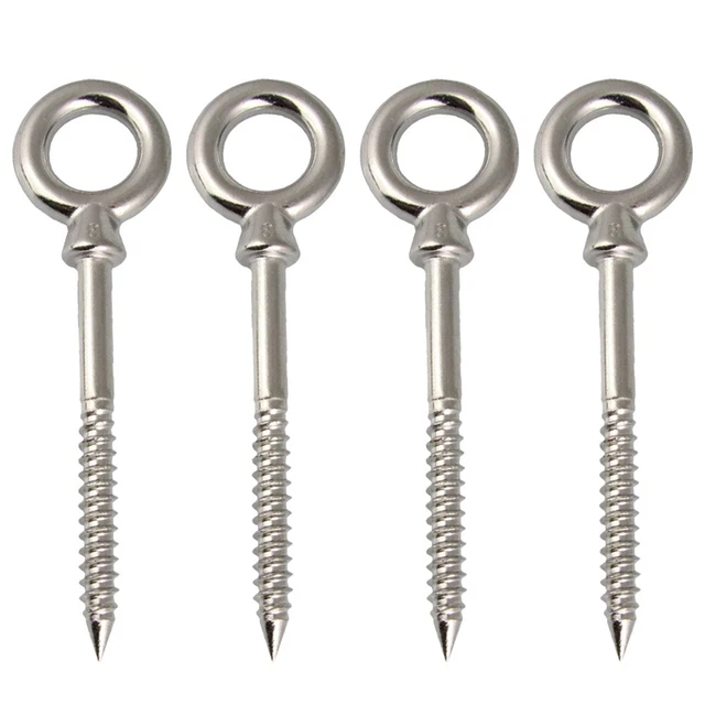 4pcs Edelstahl Augenhaken Schraube Schwerlastschraube Augen Haken