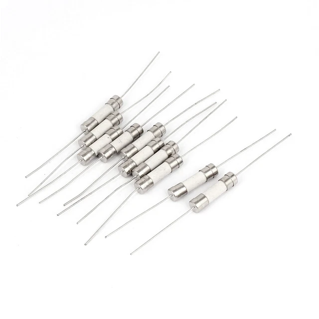 Temporisation lente de  du tube en céramique fusibles 5x20mm 250V 2A 10pcs